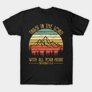 Vintage Christian Trust In The Lord With All Your Heart T-Shirt